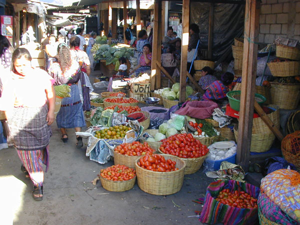 Market in Guatemala feb 2003