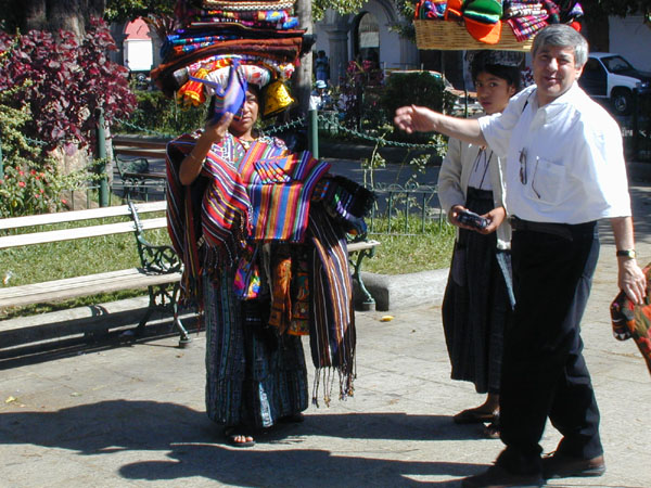 Rug seller Guatemala feb 2003