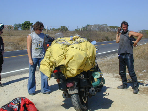 Well packed bikers near Acapulco feb 2003
