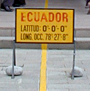 The Ecuator near Quito