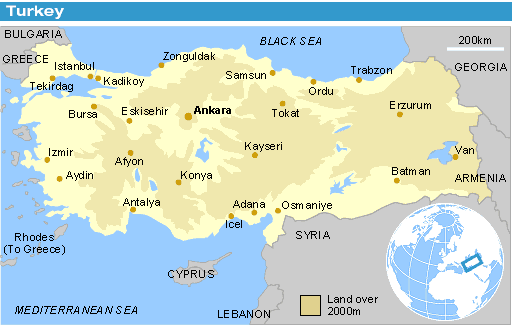 Map of Turkey