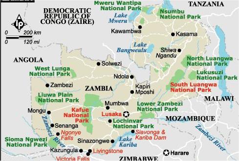 Map of Zambia